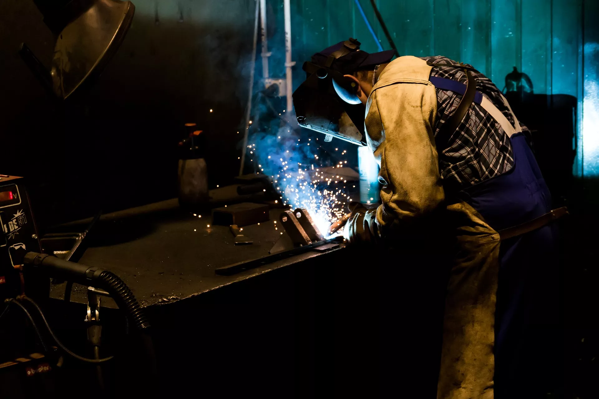 Laswerk in de werkplaats